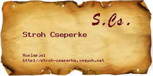Stroh Cseperke névjegykártya